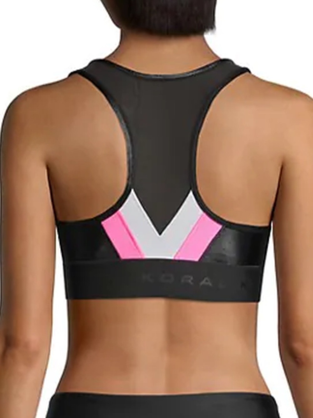 Koral Like New Shine Performance Mesh Back Sports Bra Size Medium